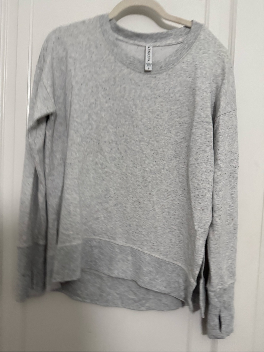 Athleta Light Heather Gray Crewneck Sweater